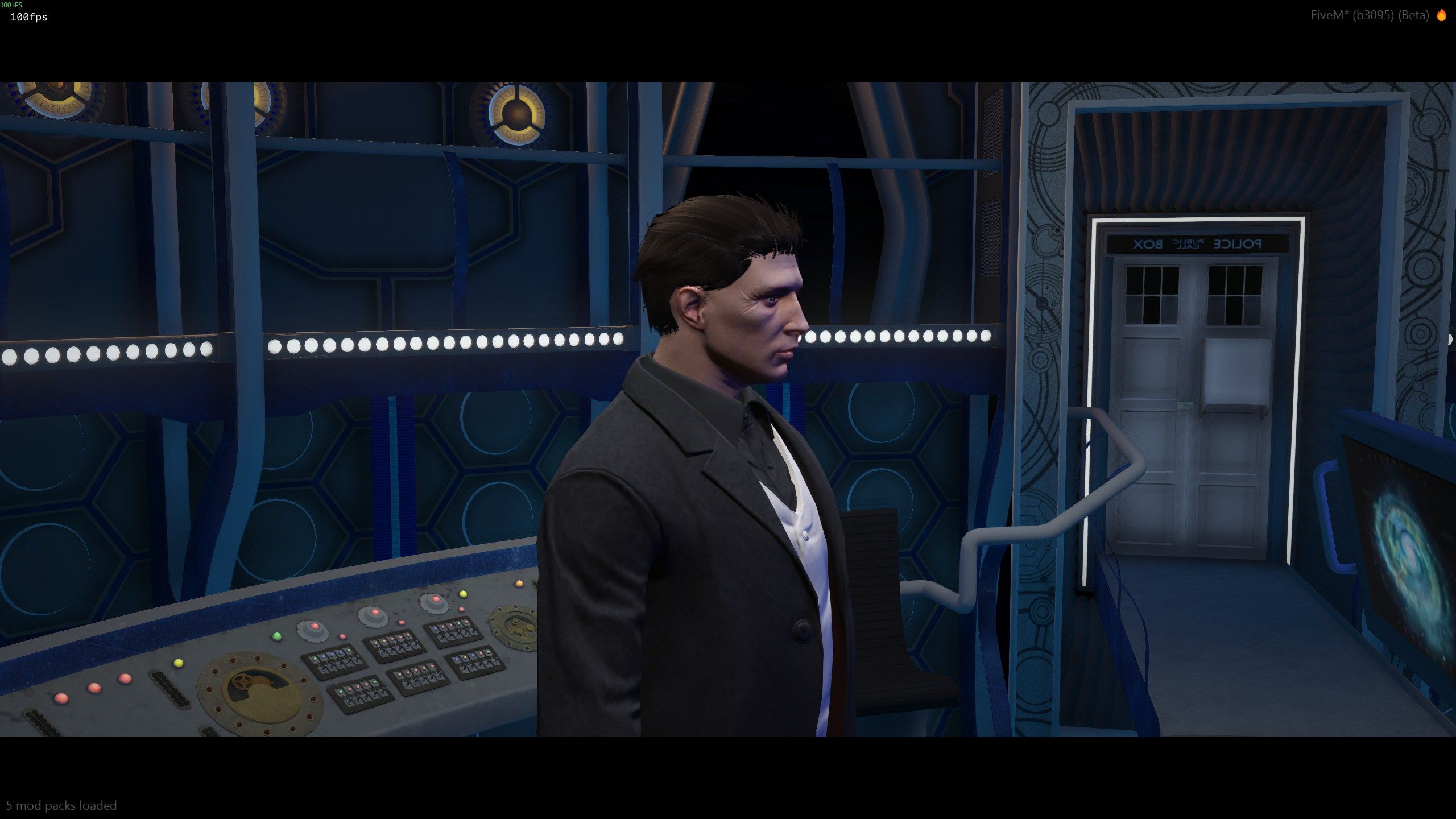 The Doc aboard his TARDIS