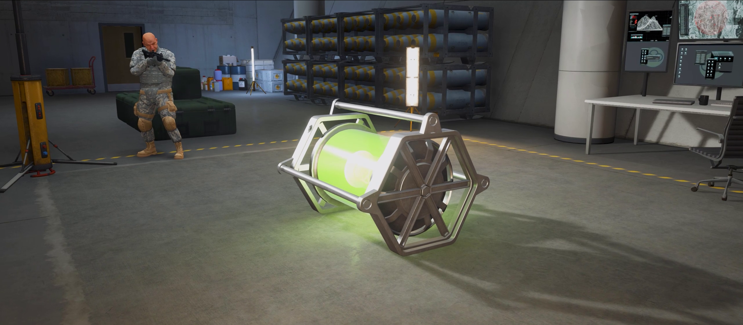 The alien object, right before it gets shot