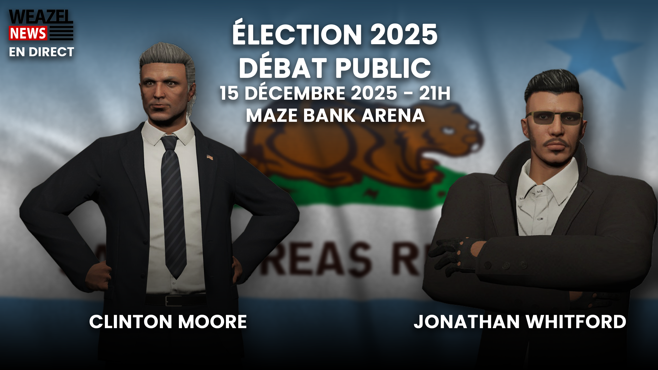 Poster for the 2025 election public debate