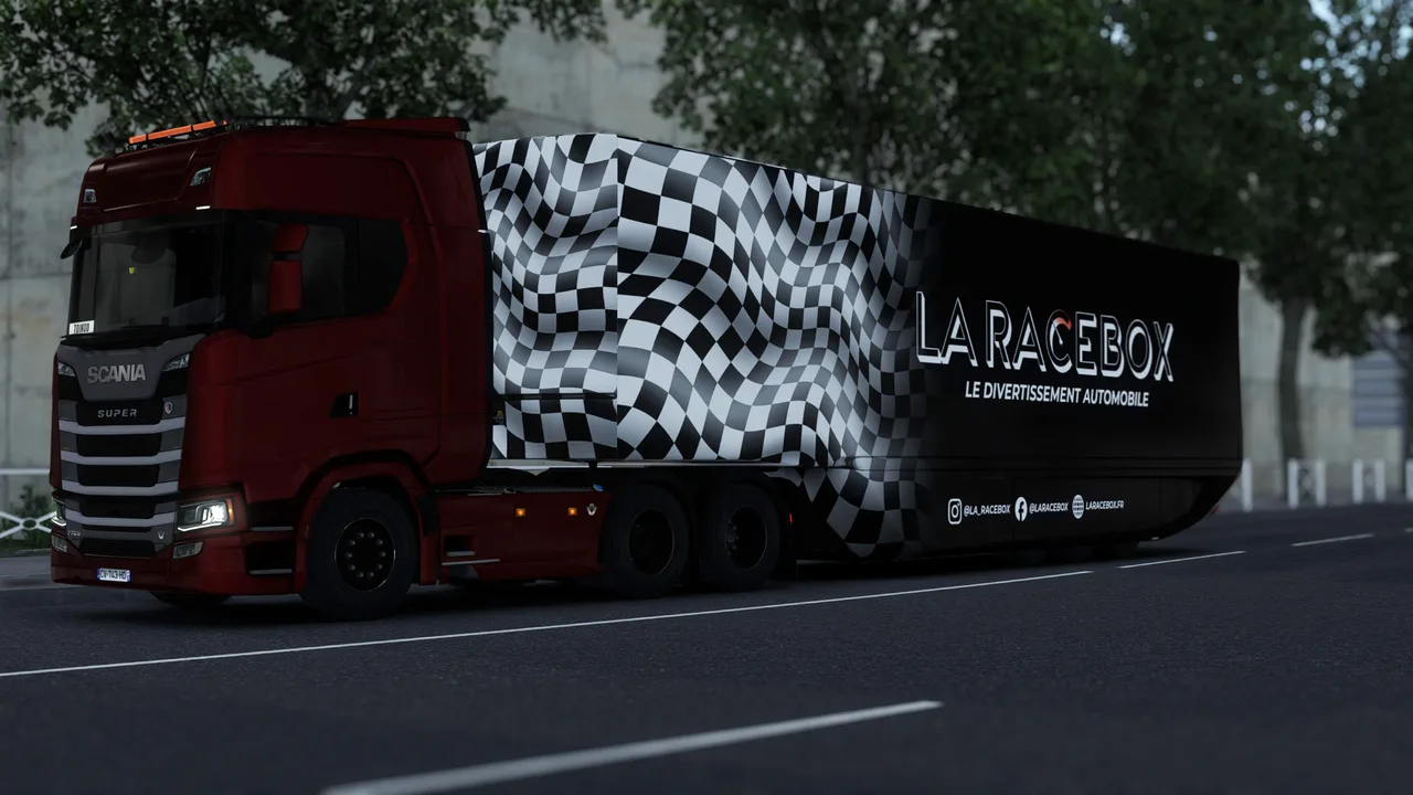 RaceBox Trailer Skin - Euro Truck Simulator 2